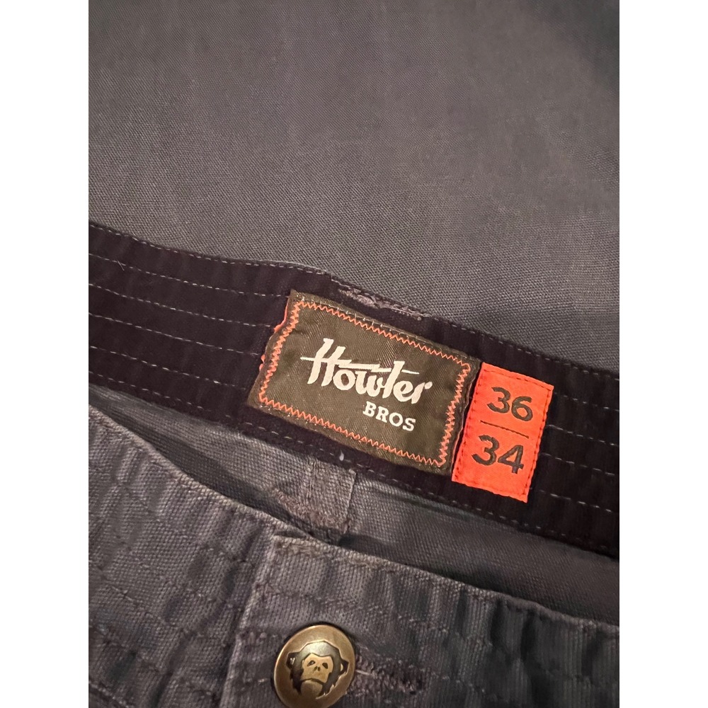 Howler Bros Frontside 5 Packet Trouser Mens 36x34 Charcoal Grey Stretch Pants
